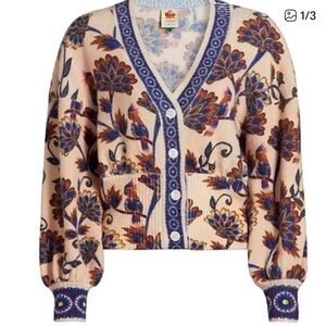 FARM Rio Floral V-Neck Cardigan